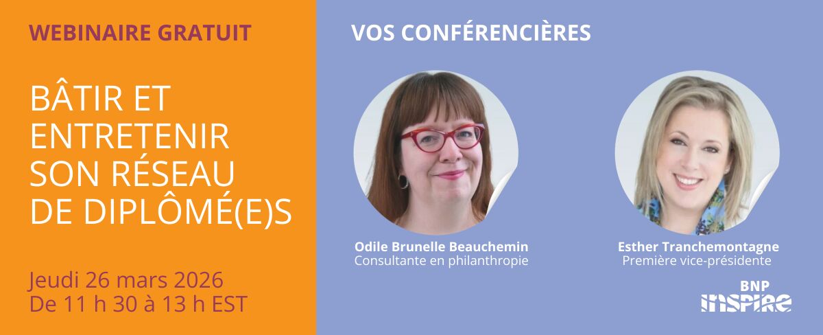 Webinaire Bâtir et entretenir son réseau de diplômés